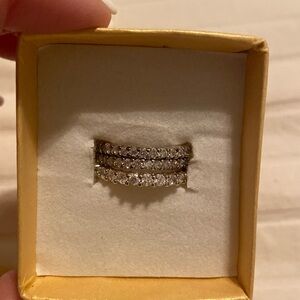 Set of white, rose gold and yellow gold rings/ Free gift purchas over $200